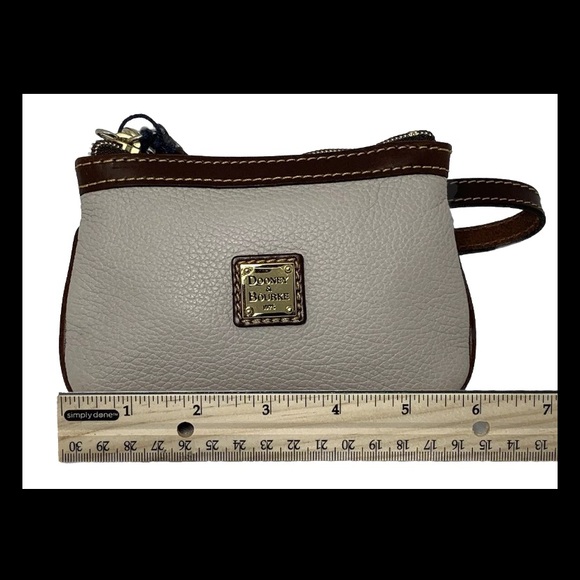 Dooney & Bourke Ivory Pebble Grain Medium Wristlet H 4" x W .5" x L 6" - Picture 6 of 6